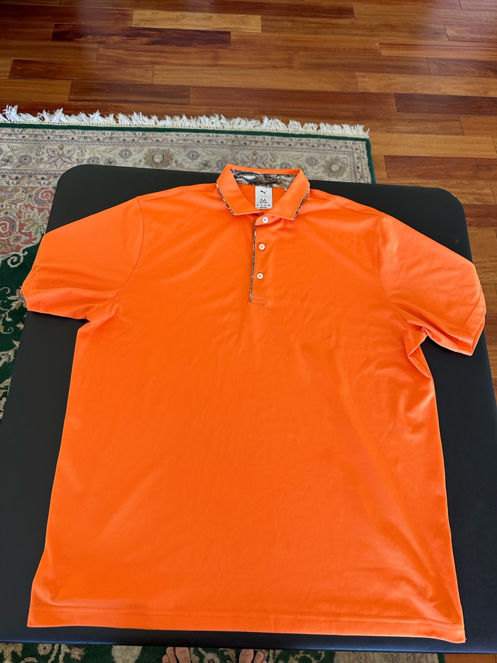 Puma x Realtree Camo Polo Shirt Comfort Performance Orange Men’s XL